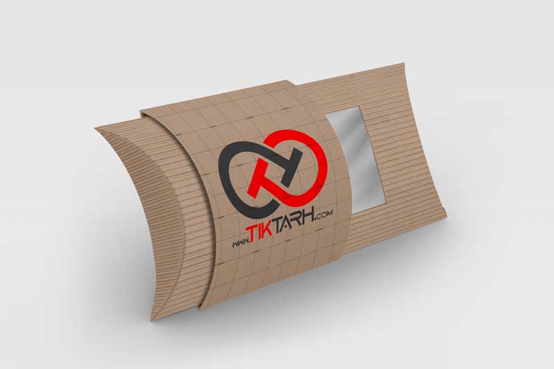 طرح موکاپ جعبه بالشتی