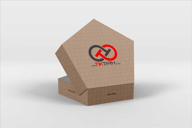 طرح موکاپ جعبه پنج ضلعی