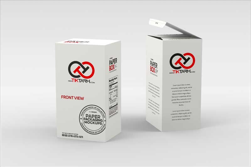 طرح موکاپ دو عدد قوطی مستطیل