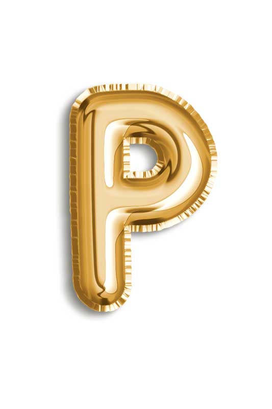 طرح کلیپ آرت بادکنک حرف P