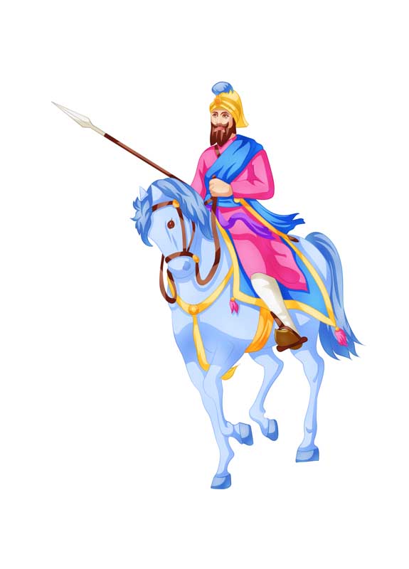 کلیپ آرت لایه باز سواره نیزه دار