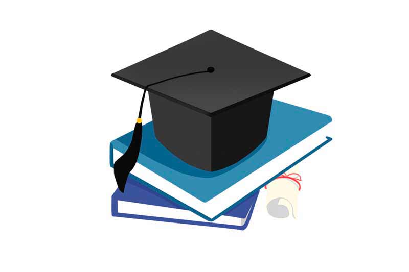 کلیپ آرت لایه باز کتاب و کلاه فارغ التحصیلی