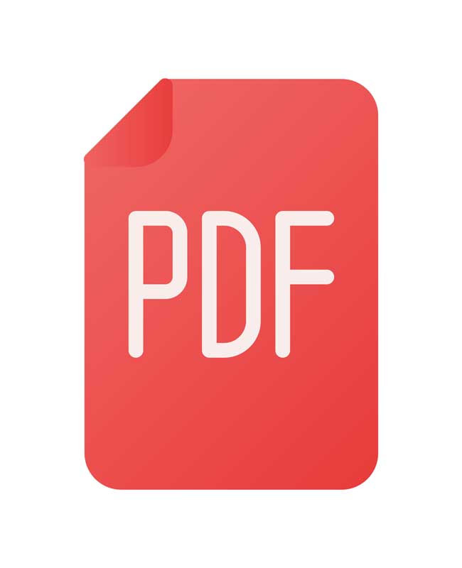 طرح با کیفیت آیکون فرمت PDF