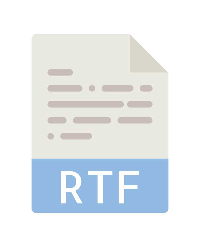 طرح با کیفیت آیکون فرمت RTF
