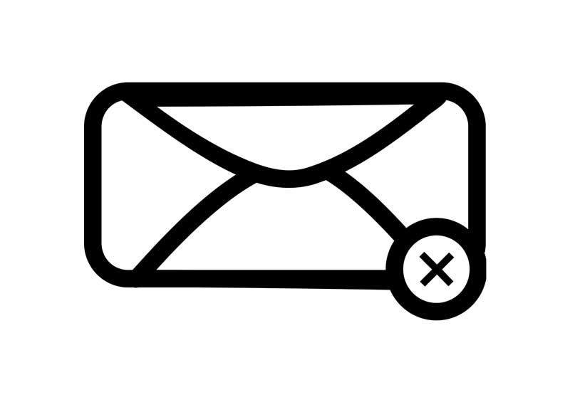 طرح با کیفیت آیکون حذف پیام