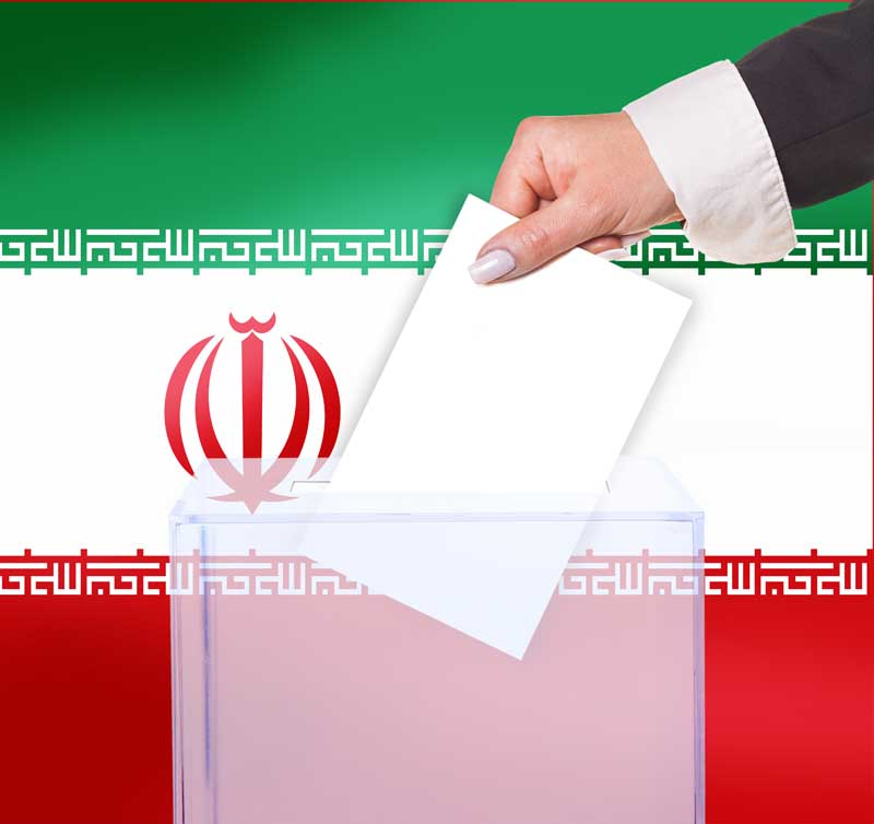 تصویر با کیفیت صندوق رای و پرچم ایران