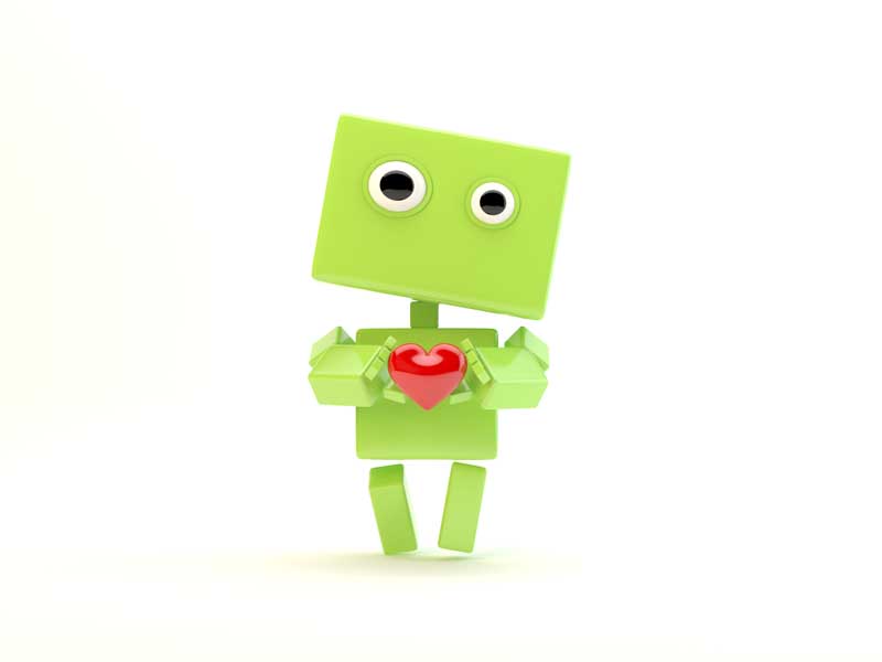 عکس با کیفیت ربات با قلب