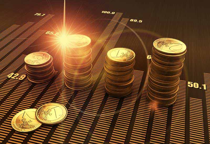 دانلود تصویر با کیفیت نمودار درصدی ستونی و سکه