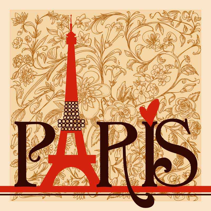 طرح لایه باز پس زمینه پاریس