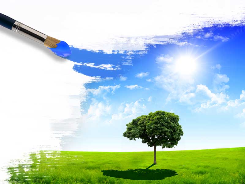 دانلود تصویر نقاشی درخت زیبا