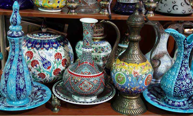 دانلود عکس زیبا از ظرف های میناکاری شده