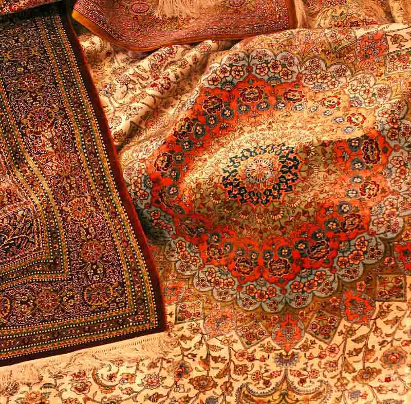دانلود عکس زیبا از گل مرکزی فرش دستباف