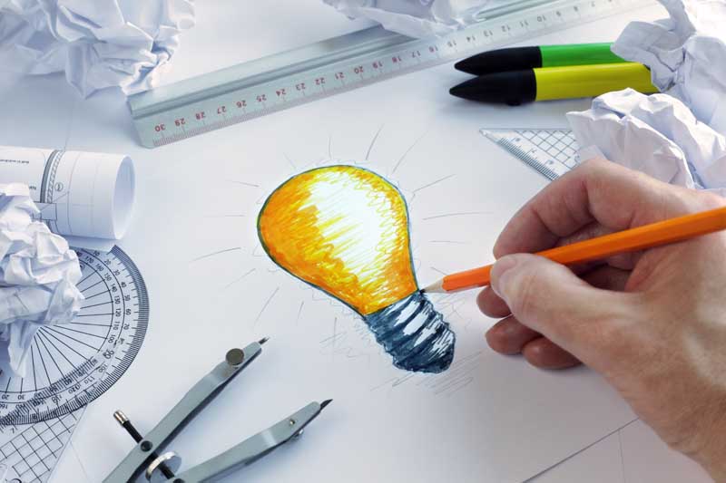 دانلود تصویر با کیفیت ترسیم ایده و خلاقیت روشن