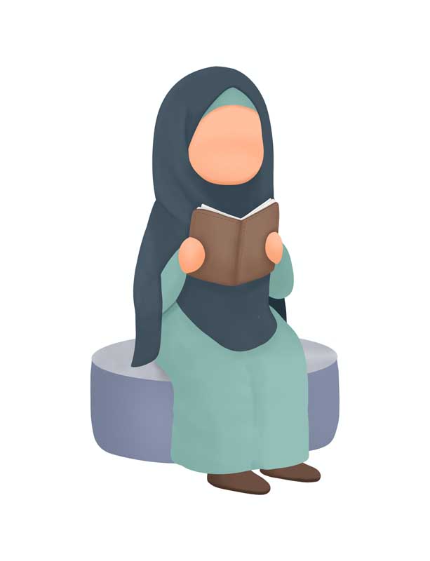 دانلود طرح لایه باز قران خواندن دختر محجبه