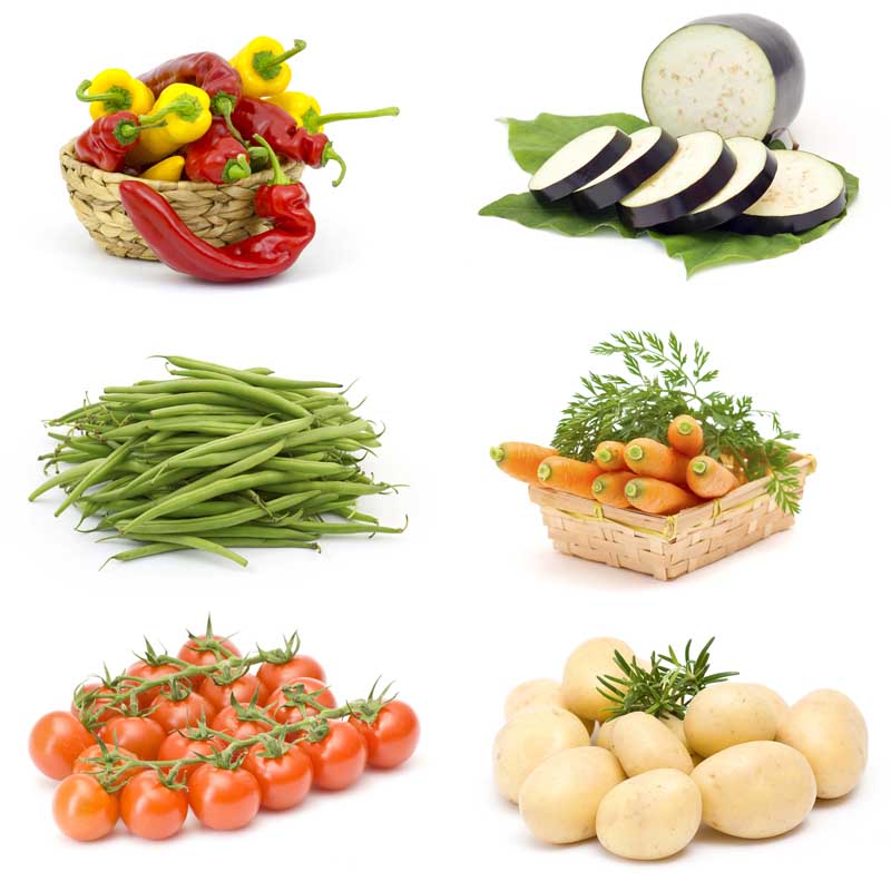 عکس زیبا از ردیف های مواد غذایی