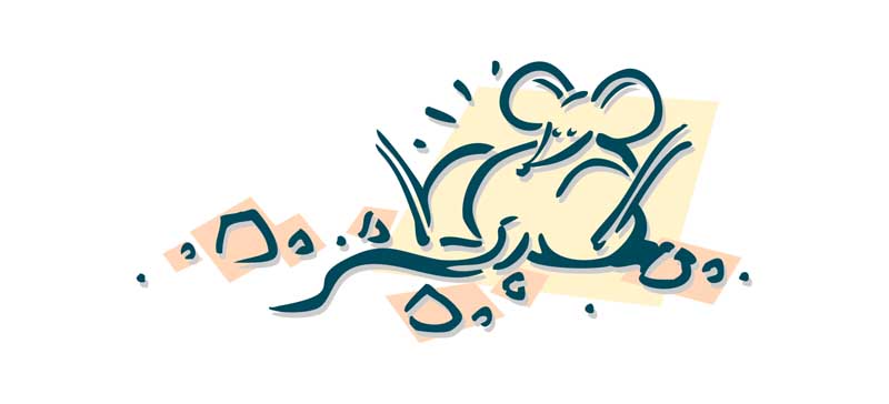 طرح کلیپ آرت موش سبز
