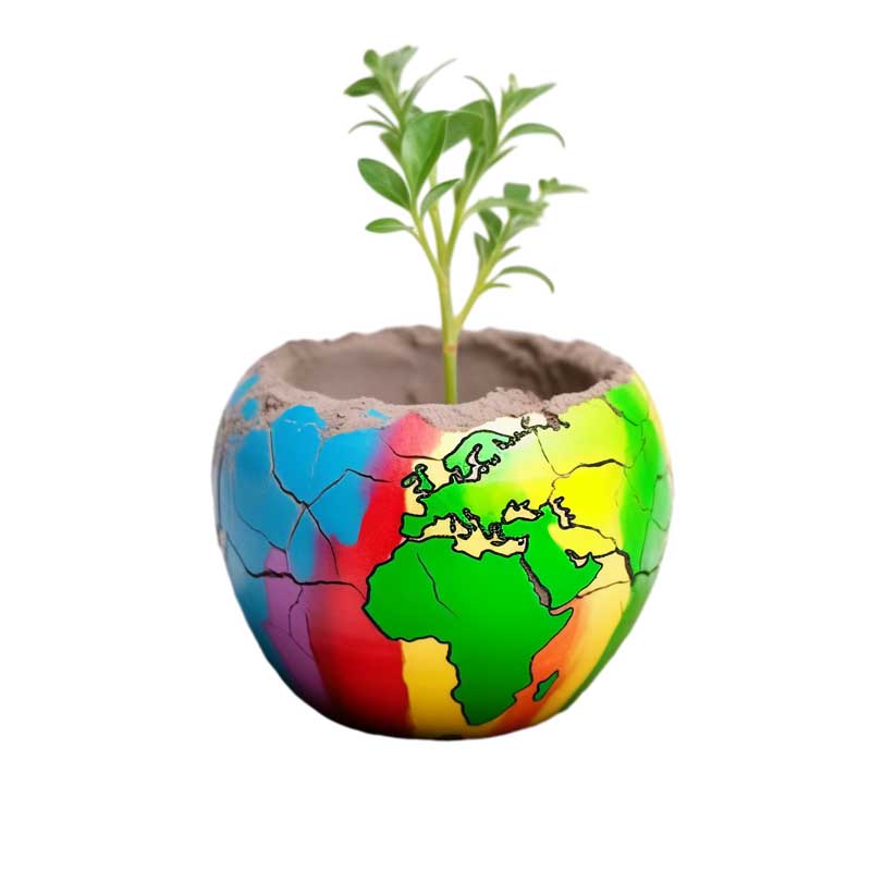 طرح کلیپ آرت گلدان نقشه ای