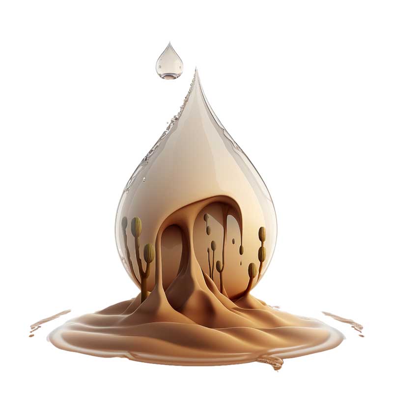 طرح کلیپ آرت قطره آب در کویر