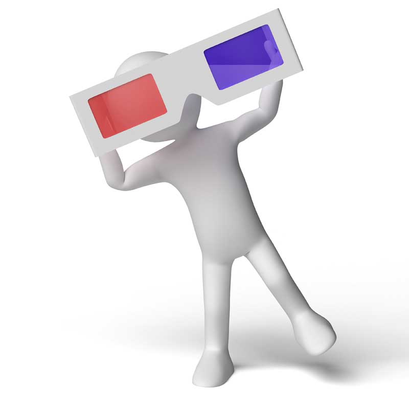 عکس سه بعدی از عینک سه بعدی