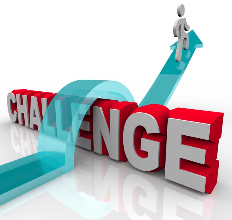 عکس سه بعدی از نوشته challenge