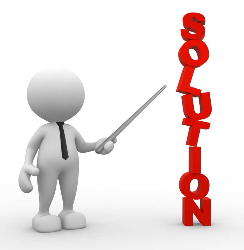 تصویر سه بعدی از نوشته Solution