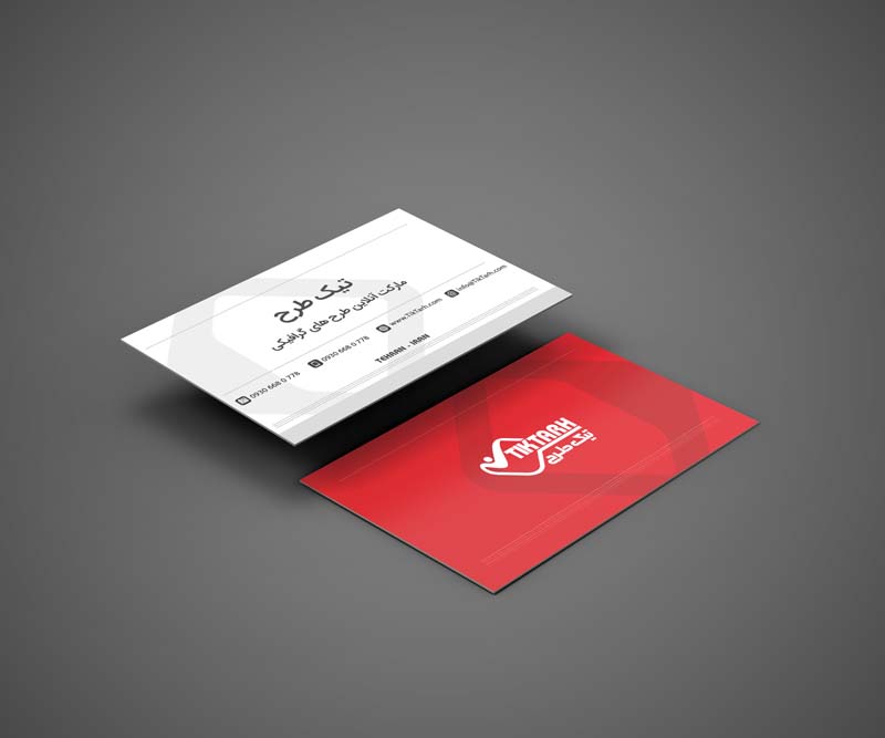 موکاپ کارت ویزیت با حالت سه بعدی
