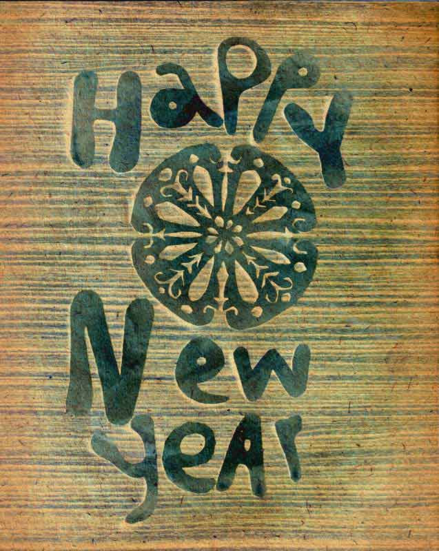 عکس از Happy New Year روی تخته
