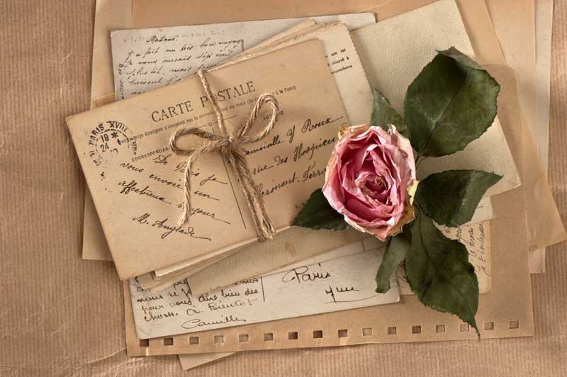 عکس از کارت پستال ها و گل