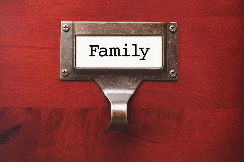 تصویر از پلاک با نوشته Family