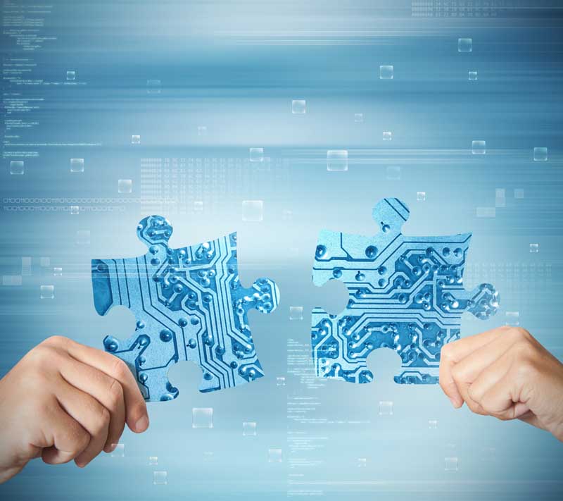 عکس زیبا از پازل مدار الکترونیکی