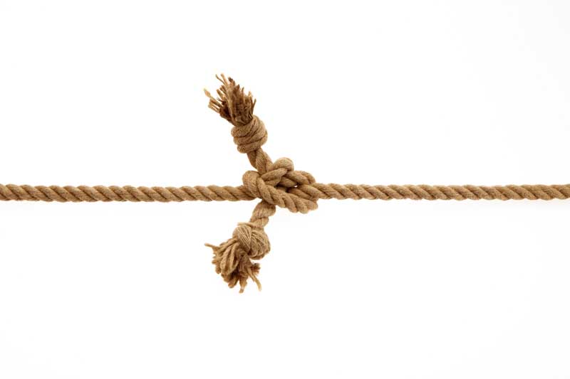 عکس زیبا از گره دو قطعه طناب