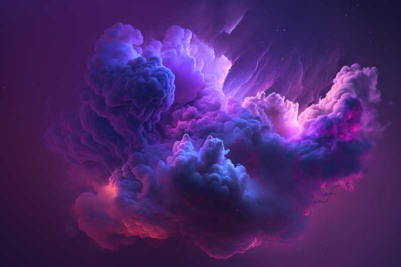 تصویر باکیفیت پس زمینه ابر بنفش سه بعدی