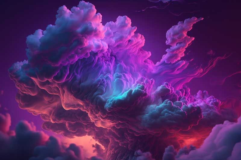 تصویر باکیفیت پس زمینه ابر طوفانی بنفش
