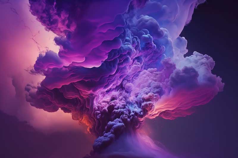 تصویر باکیفیت پس زمینه ابر آبی و بنفش