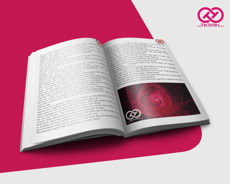 دانلود موکاپ کتاب در زمینه صورتی