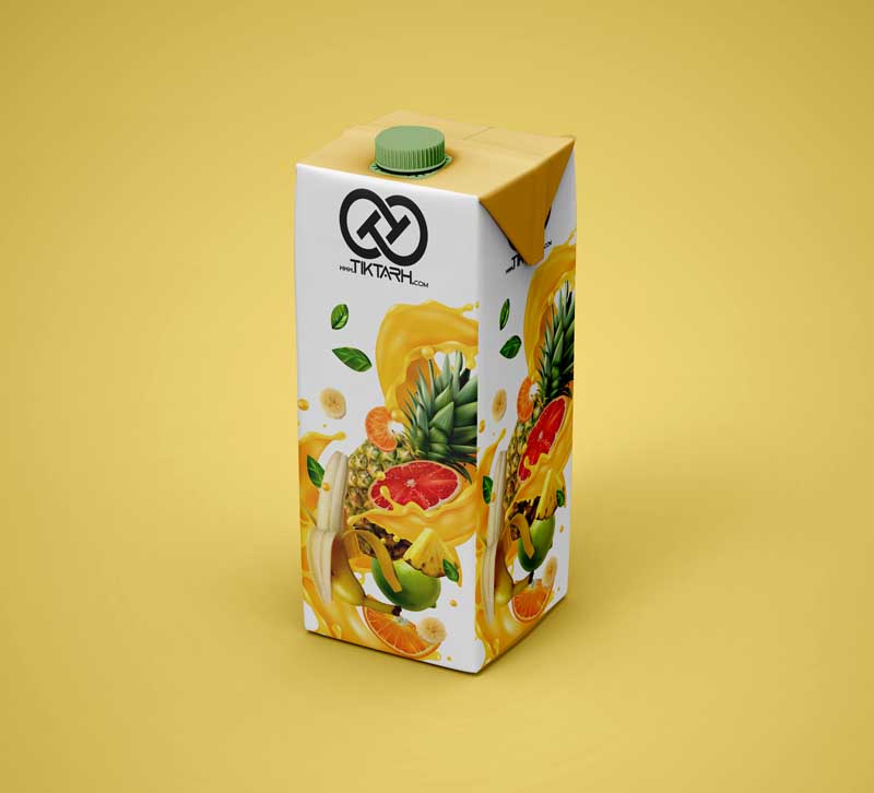 طرح موکاپ پاکت مایعات خوراکی
