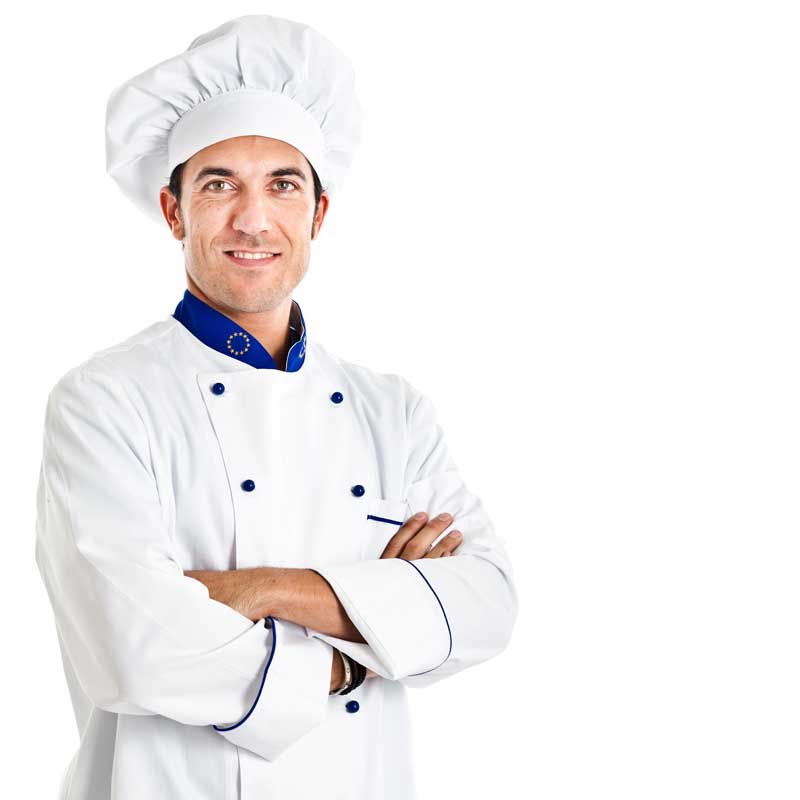 عکس زیبای  از آقای آشپز دست در سینه