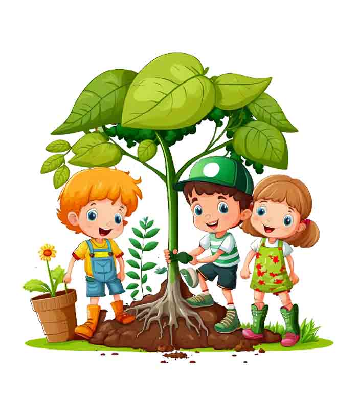 دانلود طرح بچه ها و کاشت درخت