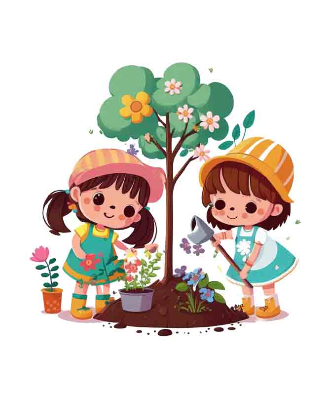 دانلود طرح دختر ها و کاشت درخت