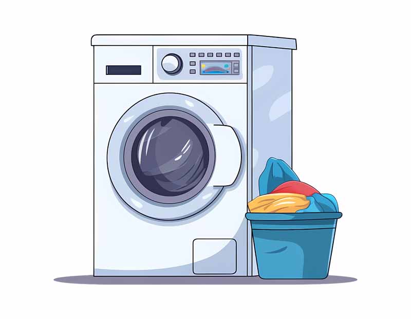 دانلود طرح ماشین لباسشویی و سبد رخت