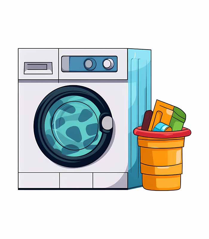 دانلود طرح ماشین لباسشویی و سطل