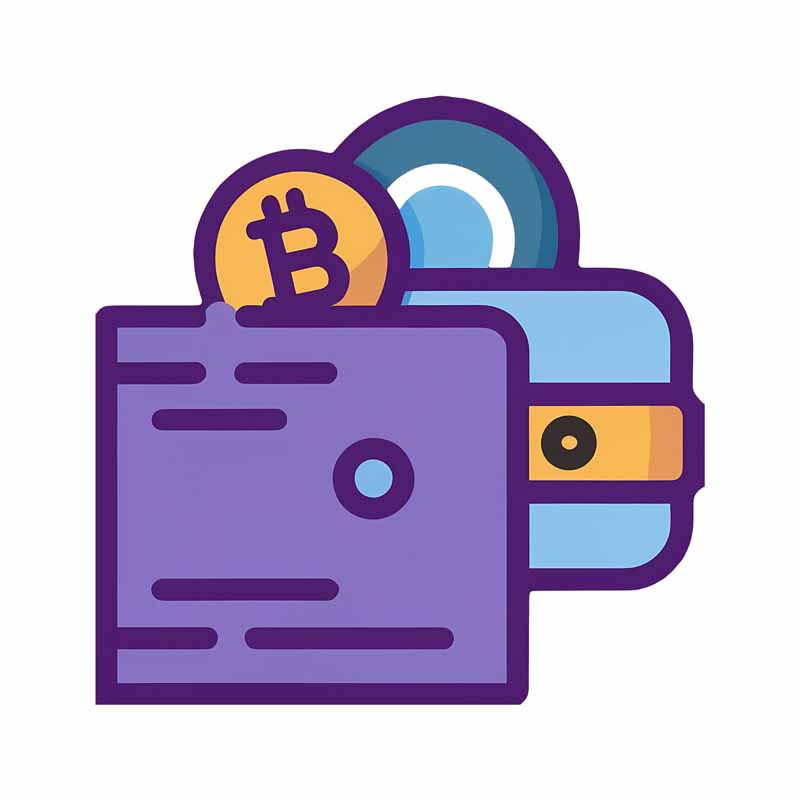 دانلود طرح کیف پول دیجیتال بنفش