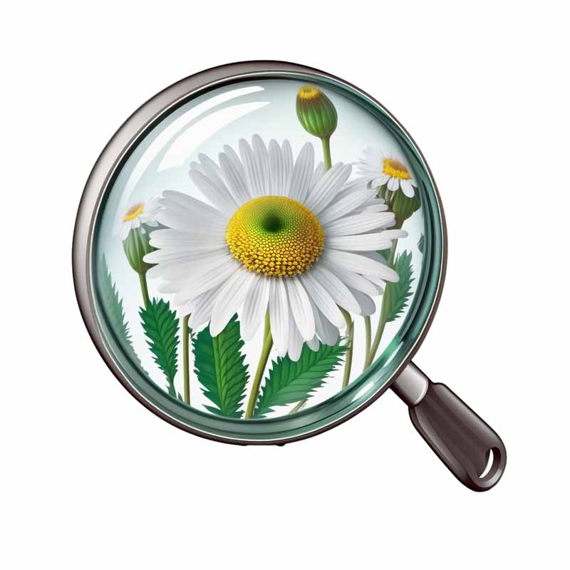 دانلود طرح گل سفید با غنچه زیر ذره بین