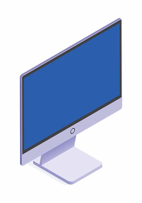 دانلود طرح مانیتور صفحه آبی