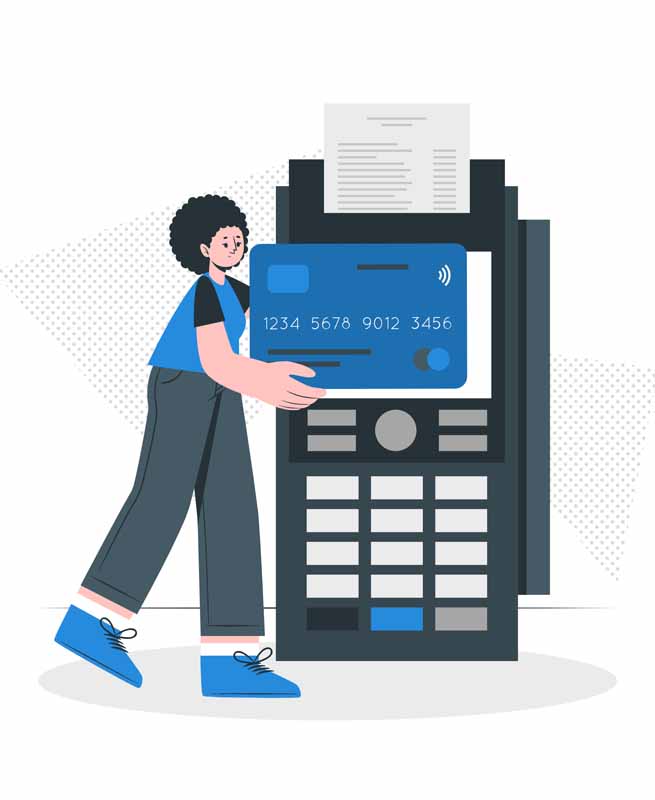 وکتور مفهومی با کارت بانکی