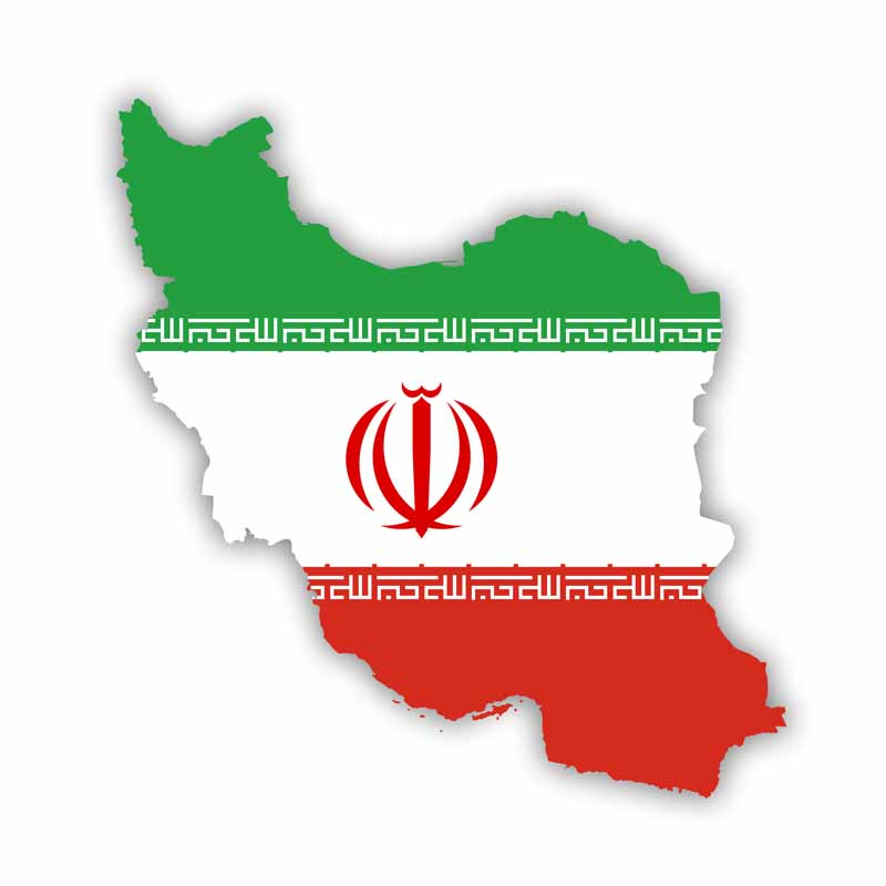 دانلود طرح لایه باز نقشه ایران با پرچم