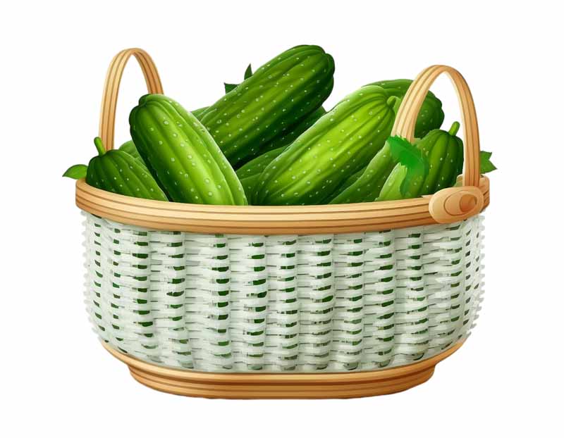 دانلود طرح خیار در سبد پلاستیکی