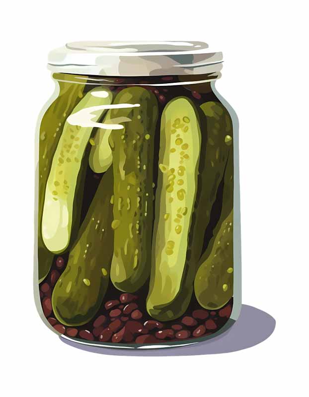 دانلود طرح خیارشور در شیشه درب بسته
