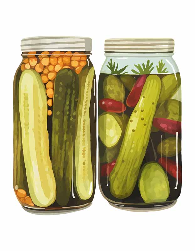 دانلود طرح دو عدد شیشه خیار شور