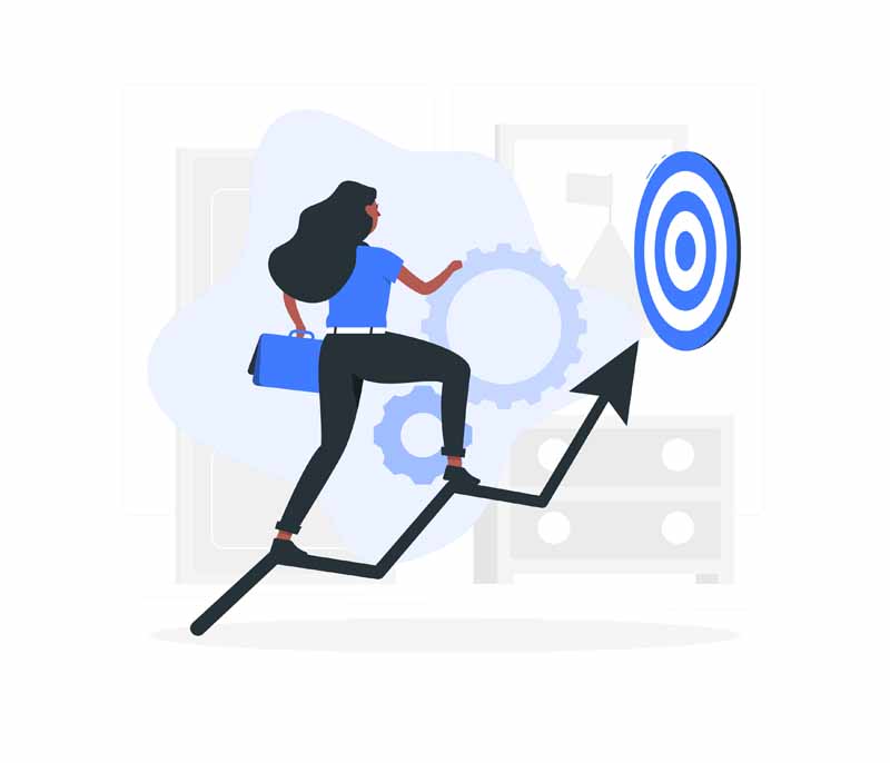 دانلود وکتور مفهومی پیشرفت در کار